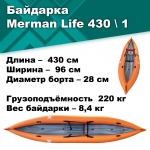 Байдарка надувная Мерман Лайф 430/1, Merman Life 430/1
